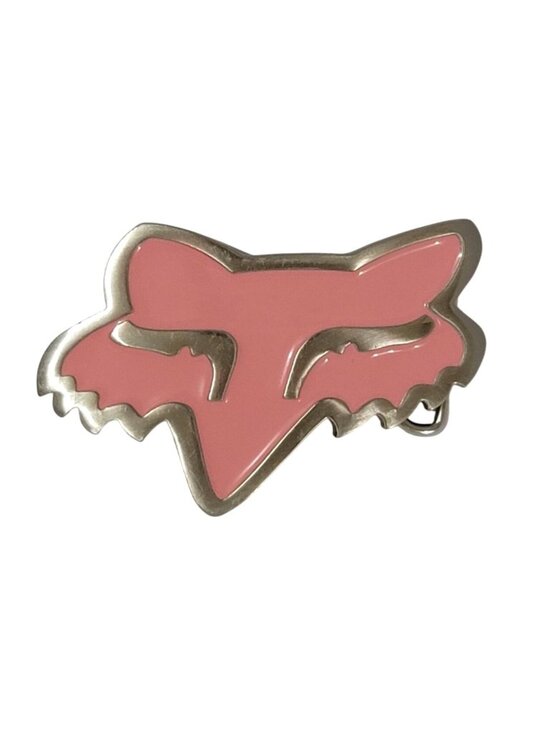Y2K Vintage Fox Racing Pink Belt Buckle